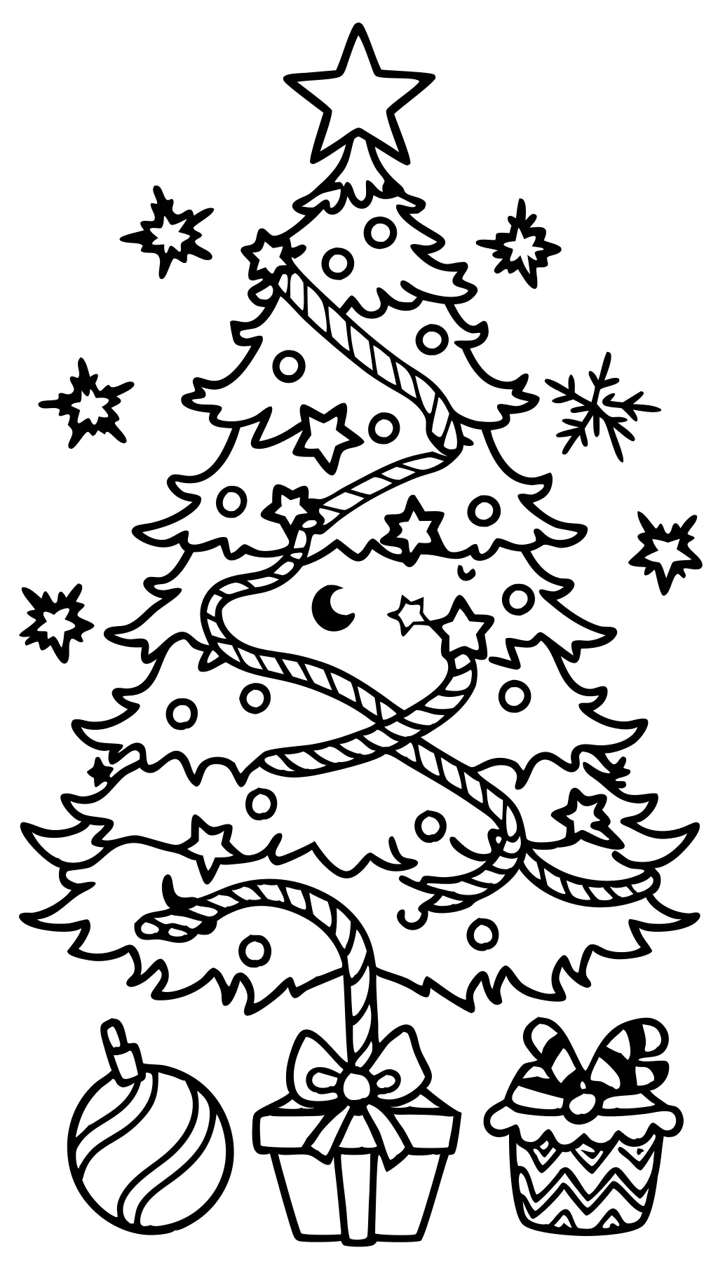 coloring pages christmas tree